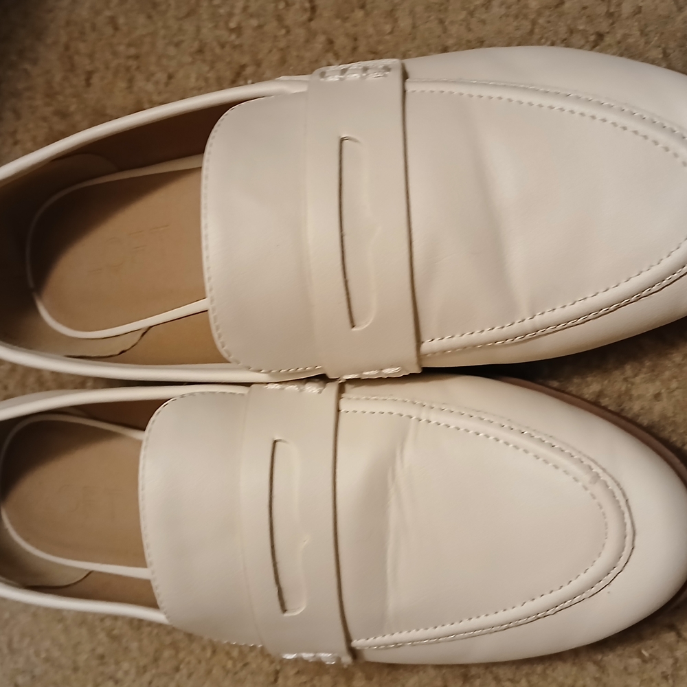 LOFT Cream Loafers